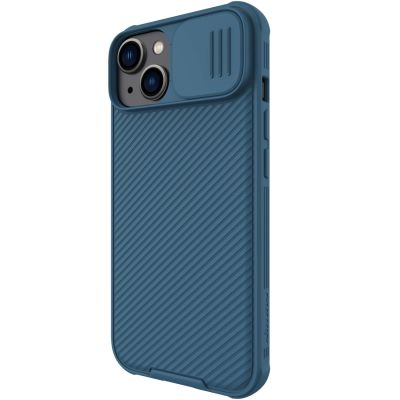 4. Nillkin CamShield Pro Hülle iPhone 14 Plus Gepanzerte Abdeckung Kameraschutz Blau