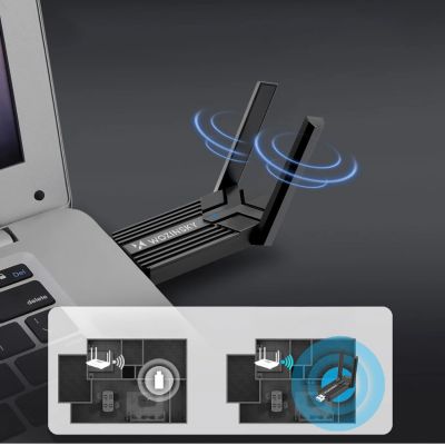 6. Wozinsky Dualband-WLAN-USB-3.0-WLAN-6-Adapter – Schwarz
