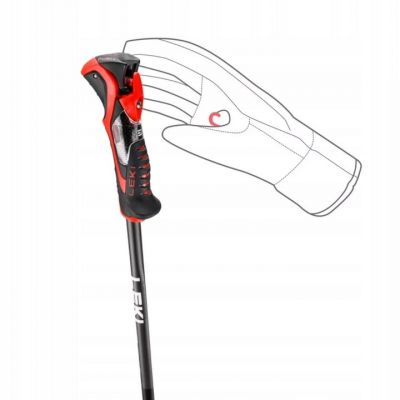 5. LEKI STICKS 3D AIRFOIL schwarz/rot 120