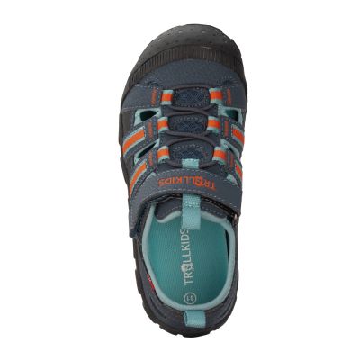 7. Trollkids Kids Sandefjord Sandal XT dark navy/dusky turquoise/glow orange Kinder-Sport-Sandalen für Jungen/Mädchen (668-110)