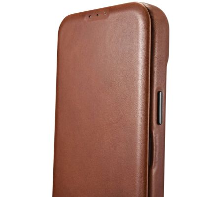 14. iCarer CE Oil Wax Premium Leather Folio Case iPhone 14 Plus magnetische Klapphülle MagSafe braun (AKI14220707-BN)