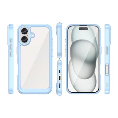 2. Outer Space Case mit Gelrahmen für iPhone 16 Plus – blau