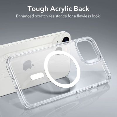 5. ESR Classic Hybrid Halolock-Hülle mit MagSafe für iPhone 13 / iPhone 14 – transparent