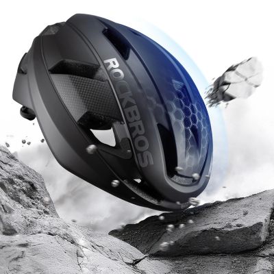 6. Rockbros LK-15 Carbonfaser-Fahrradhelm 58-62 cm - Schwarz