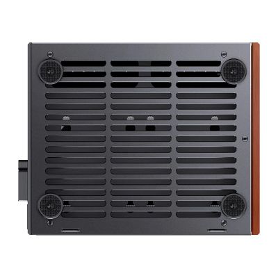 18. Jonsbo T6 Gehäuse, Mini-Tower, Mini-ITX, gehärtetes Glas, Holz – Schwarz