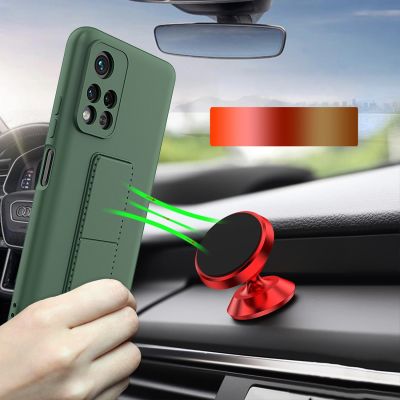 7. Wozinsky Kickstand Case Silikonhülle mit Ständer Xiaomi Poco M4 Pro 5G rot