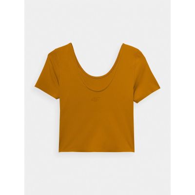 6. Schnelltrocknendes Yoga-Crop-Top-T-Shirt für Damen 4F