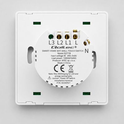 12. QOLTEC LICHT-EIN/AUS-SCHALTER | 1-KANAL | WLAN | TIMER | TUYA | WEISS