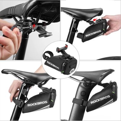 3. Rockbros C28 Fahrradtasche unter dem Sattel – schwarz