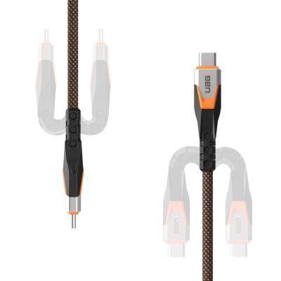 12. UAG SRGE - USB-C - USB-C-Kabel, USB 3.2 Gen2 240W/20Gbps, 75 cm (schwarz/orange)
