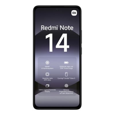 11. Xiaomi Redmi Note 14 6/128GB Midnight Black Smartphone