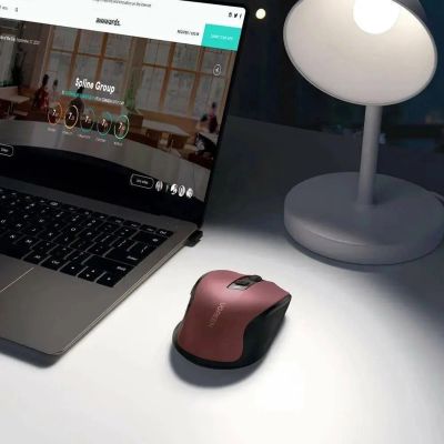 7. Ugreen MU006 kabellose optische Maus USB 2,4 GHz / Bluetooth 5.0 4000 DPI – rot