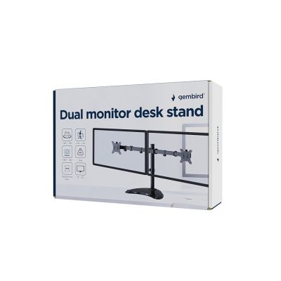 5. GEMBIRD Schreibtischständer für 2 Monitore (verstellbar) 13"-32", bis zu 8 kg
