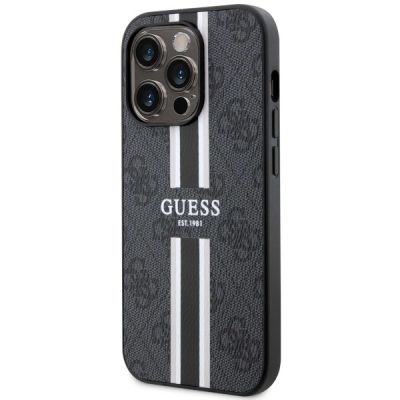 2. Guess GUHMP14LP4RPSK iPhone 14 Pro 6,1" schwarz/schwarzes Hardcase 4G bedruckte Streifen MagSafe