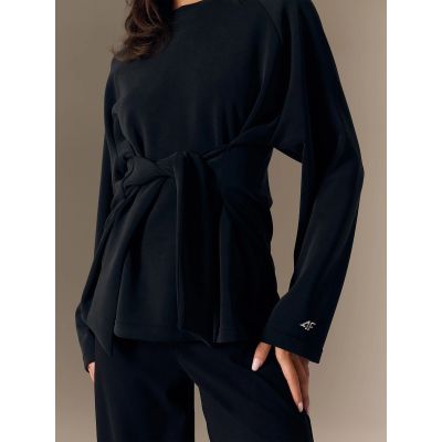 5. Damen-Sweatshirt mit Bindebändern und Modal, reguläre Passform, Größe 4F 4FRSS26TSWSF2784-20S