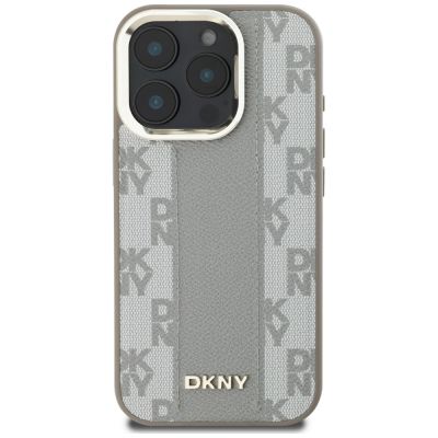 3. DKNY Magsafe iPhone 16 Pro Hülle mit Karomuster - Beige