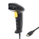 QOLTEC Laser-Barcodeleser | 1D | USB | Schwarz