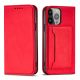 Magnetkartenetui für Samsung Galaxy S23 Ultra Flip Cover Wallet Stand rot