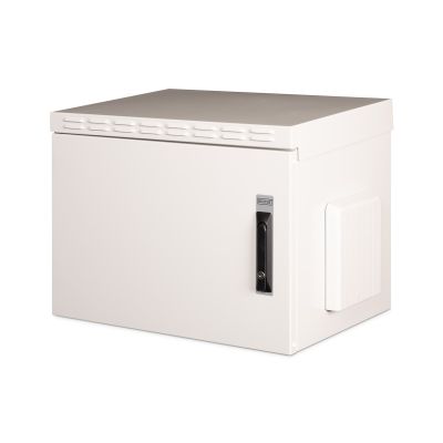 10. Digitus 19" 7HE Wand-Netzwerkschrank 600x450 mm, Volltür, grau, ungeteilt, montiert, IP55, 100 kg