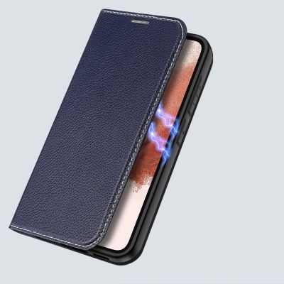 7. Dux Ducis Skin X2 Hülle Samsung Galaxy S23+ Flip Case Wallet Stand blau
