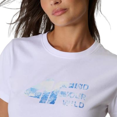 4. Damen-T-Shirt 4F F3496 weiß 4FWAW26TTSHF3496 10S