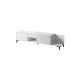 TV-Schrank MARMO 2D1S1K 195x40xH47,5 weiß matt/weißer Marmor