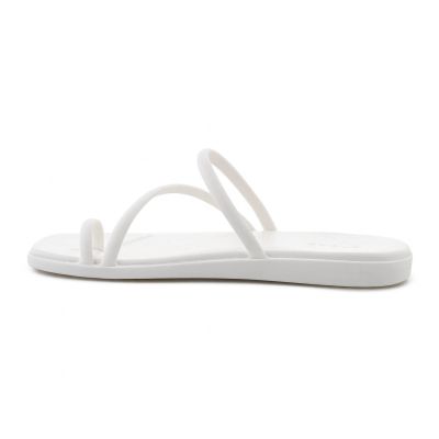 6. CROCS MIAMI Zehenschlaufensandale in Kreide 209862-0WV