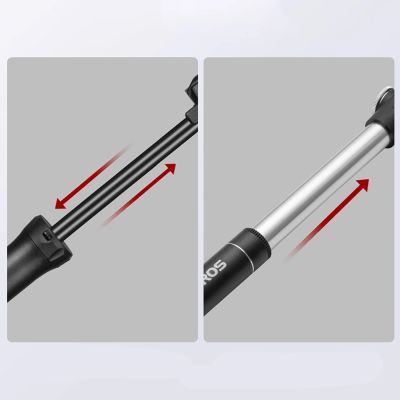 10. ROCKBROS TM-1701P 80 PSI Mini-Fahrradpumpe für Presta- und Schrader-Ventile – Schwarz