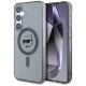 Karl Lagerfeld Button Choupette Head gedrucktes Logo MagSafe Samsung Galaxy S25 Hülle schwarz