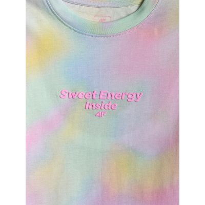 6. T-Shirt mit Aufdruck für Mädchen 4F 4FJRSS26TTSHF3826-90A