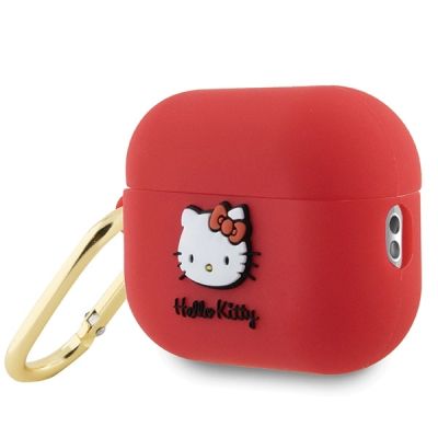 3. Hello Kitty Silikon 3D Kitty Head Hülle für AirPods Pro 2 (2022/2023) – Fuchsia