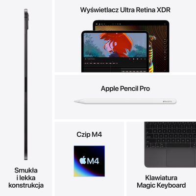 8. Apple iPad Pro, Apple M, 2 TB, 27,9 cm (11 Zoll), 16 GB, Wi-Fi 6E (802.11ax), iPadOS 17, Schwarz