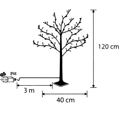 6. DEKORATIVER BAUM 150 LED 120 CM WEISS