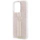 6. Guess IML 4G Gold Stripe Hülle für iPhone 14 Pro Max – Rosa