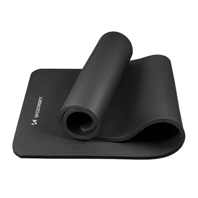 2. Wozinsky WNSP-15C Gymnastikmatte 183 x 61 x 1,5 cm Dicke Gymnastikmatte für Yoga und Fitness - Schwarz