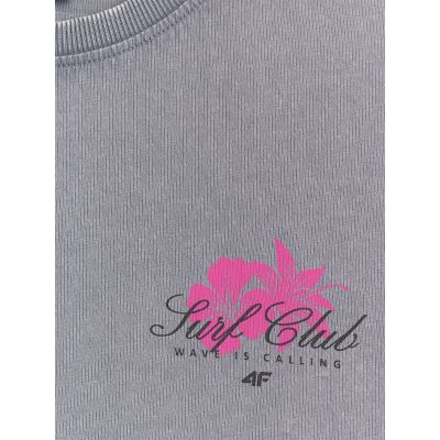 3. Lässiges Damen-T-Shirt mit Print, Größe 4F 4FRSS26TTSHF4515-27S