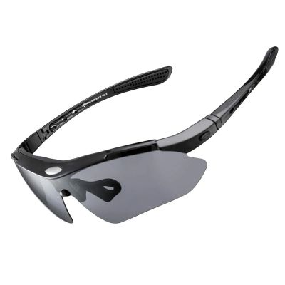 2. Rockbros 10003 Polarisierte Radsportbrille - Schwarz
