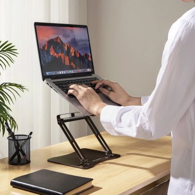 15. Wozinsky WRS-CPY75DSB Laptop- und Tablet-Ständer aus Aluminium + gratis Smartphone-Ständer – Schwarz
