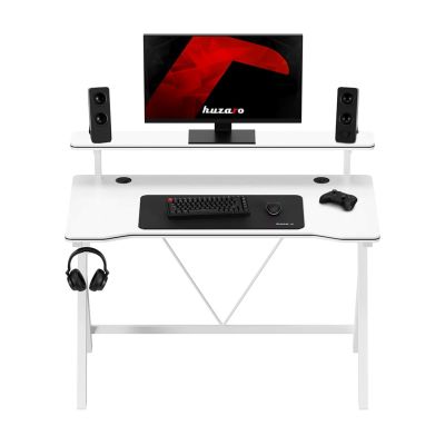 4. Huzaro Hero 1.9 Weißer Gaming-Schreibtisch