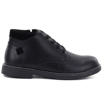 2. Schwarze Damen-Ankle-Boots aus Leder, eVento 26BT17-494