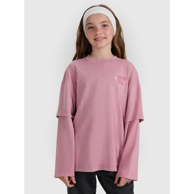 Oversized Langarmshirt mit Print für Mädchen 4F 4FJRAW25TLONF543-54S