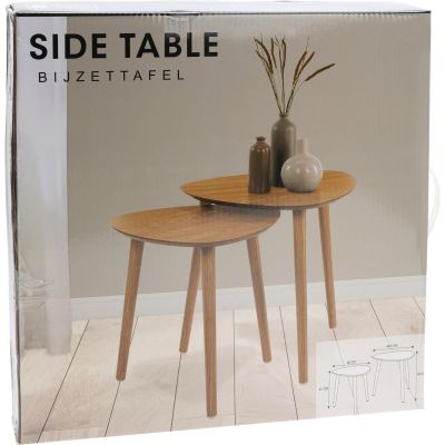 8. Couchtisch-Set mit Holzplatte