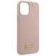 2. Guess GUHCP12SLSLMGLP iPhone 12 mini 5.4" Hellrosa/Hellrosa Hardcase Silikonschrift Gold Logo