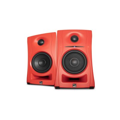 7. KALI AUDIOLP-UNF-R – Paar Bluetooth-Monitorlautsprecher. Multimedia-Lautsprecher, rot.