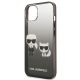 6. Karl Lagerfeld Gradient Ikonik Karl&Choupette Hülle für iPhone 13 mini - Schwarz