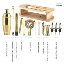 KLAUSBERG GOLDENES BARTENDER-SET, 16-TEILIG, STAHL