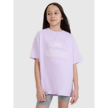 Oversize-T-Shirt mit Aufdruck für Mädchen 4F 4FJWSS25TTSHF1870-52S