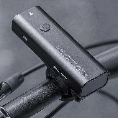 8. Rockbros 24710012001 Fahrrad-Frontlicht 800 lm + USB-C - USB-A-Kabel - Schwarz