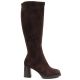 2. Damenstiefel aus braunem Veloursleder mit Absatz Potocki SZ12849