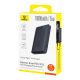 7. Baseus EnerFill FP11 Powerbank 10000mAh 15W (mit schwarzem Simple USB-C - USB-C 20V/3A 30cm Kabel) - schwarz